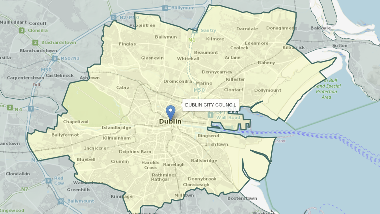 Dublin City Council map
