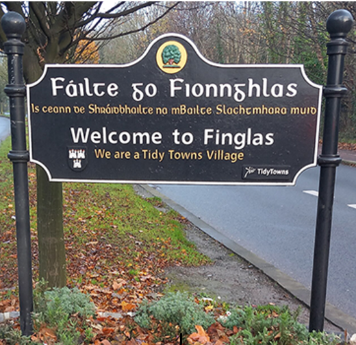 Welcome to Finglas signpost